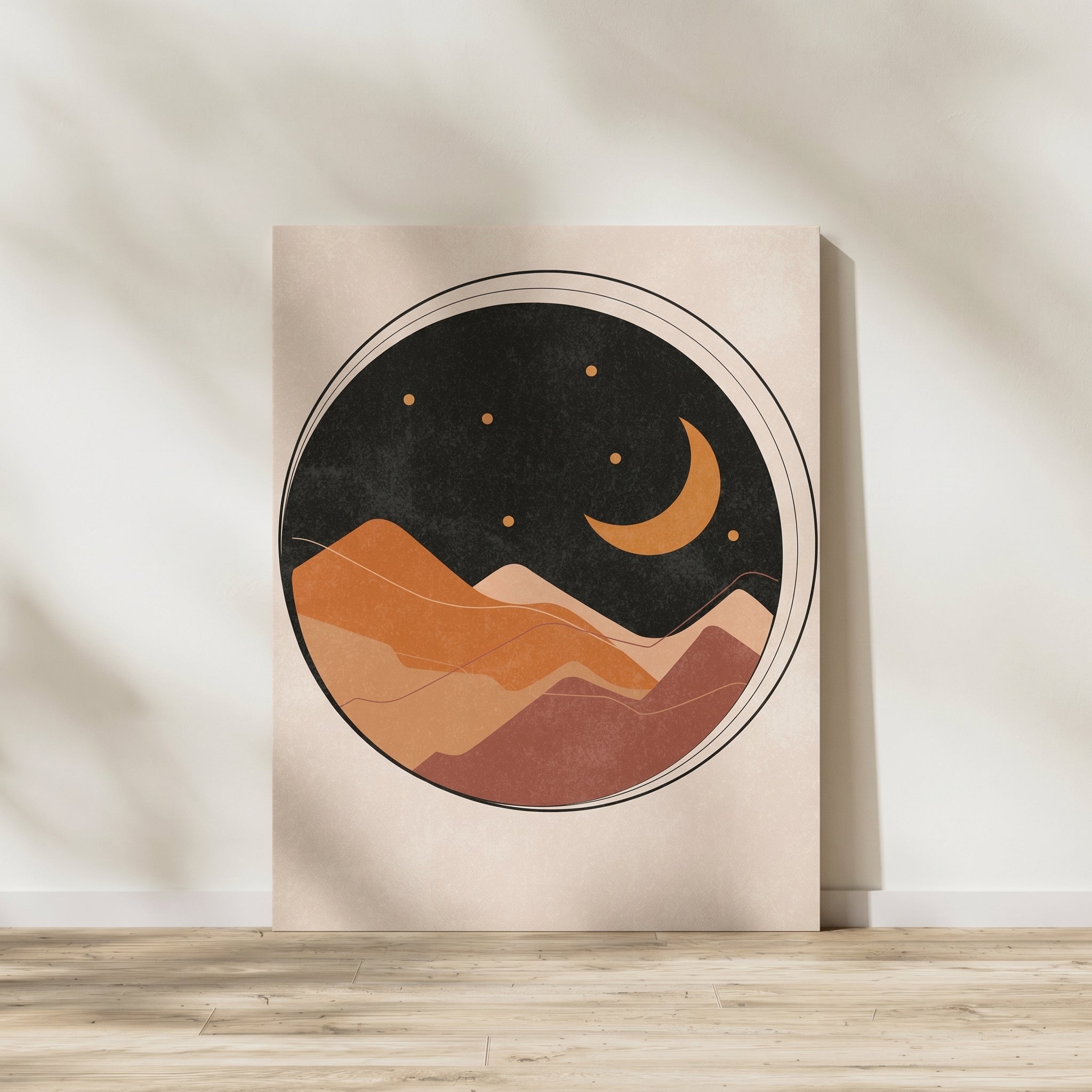 The Crescent Dunes — Boho Circle Art