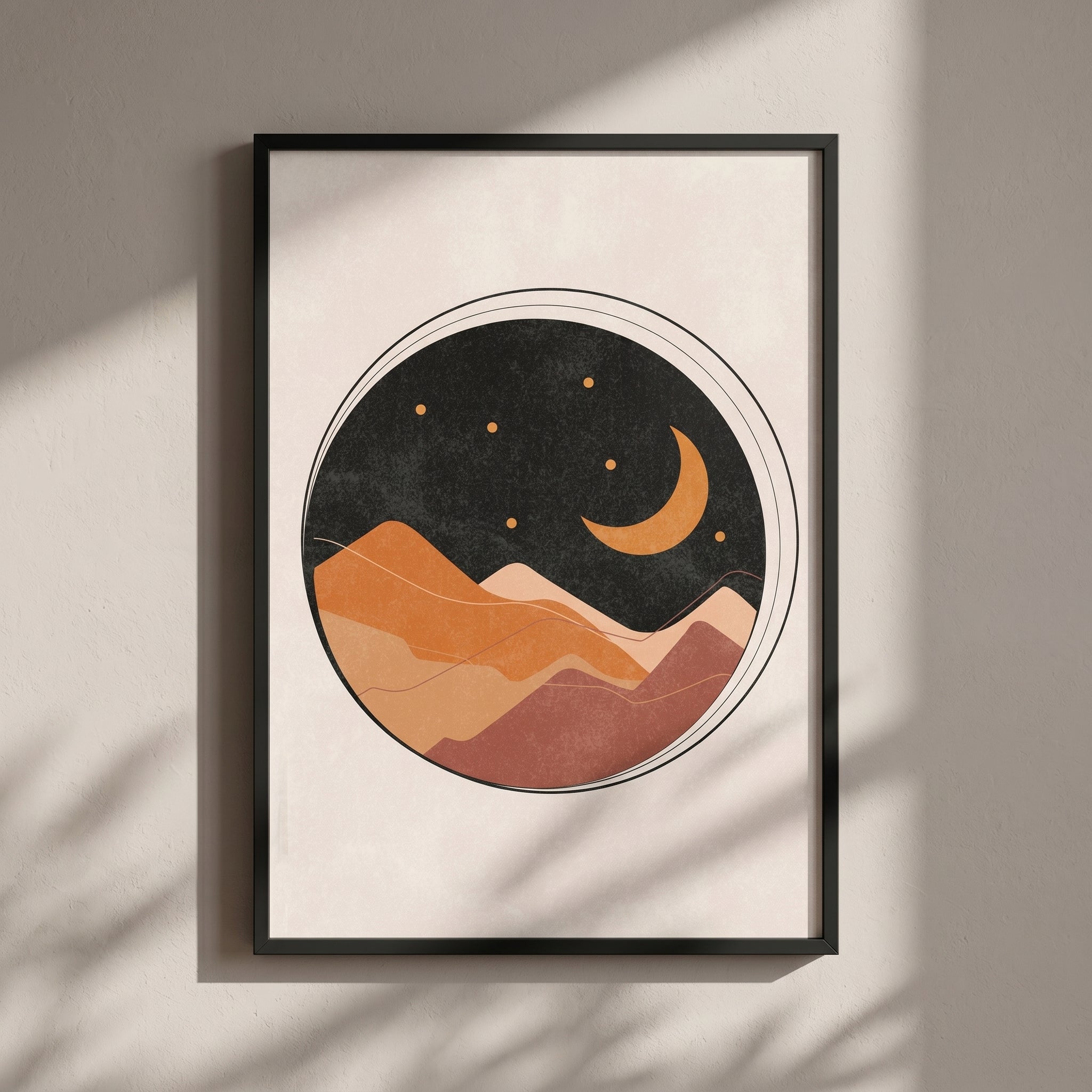 The Crescent Dunes — Boho Circle Art